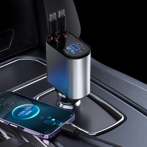 4 in 1 Retractable car Charger                          شاحن سيارة 4 في 1 قابل للسحب